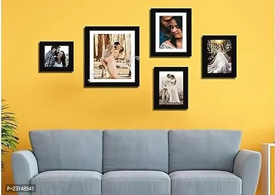 Designer Wall Wood Photo Frames-5 Pieces