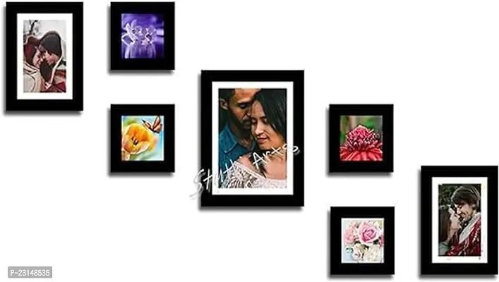 Designer Wall Wood Photo Frames-7 Pieces