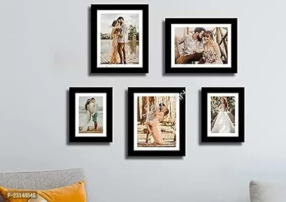 Designer Wall Wood Photo Frames-5 Pieces