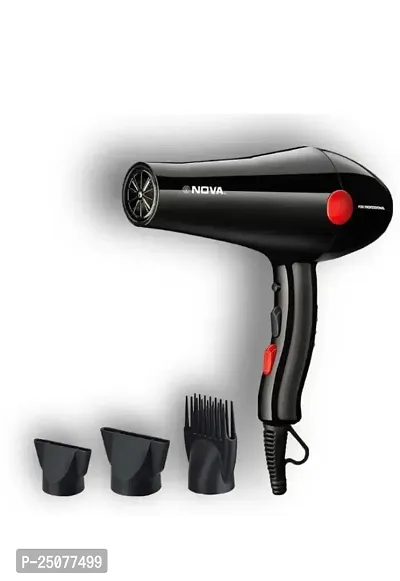 Men And Women'S Professional Stylish 1800 Watt 2 Speed And 2 Heat Setting Hair Dryer With 1 Concentrator Nozzle And Hanging Loop Black)