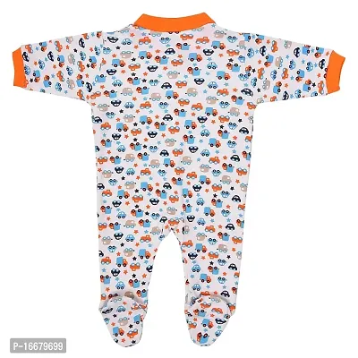 Baby Cry Baby Castle 100% Hosiery Cotton Infants Rompers/Jumpsuit Sleepsuit Full Sleeve Romper for Boys and Girls Set of 3 (Orange, 6-9 Months)-thumb5