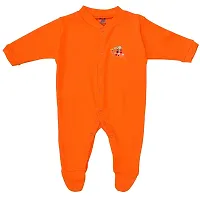 Baby Cry Baby Castle 100% Hosiery Cotton Infants Rompers/Jumpsuit Sleepsuit Full Sleeve Romper for Boys and Girls Set of 3 (Orange, 6-9 Months)-thumb3