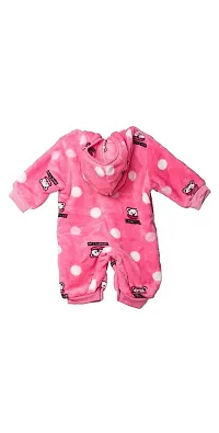 Nevy Zone Baby Boys  Baby Girls Soft Welet Rompers Pink (0-3 Months)-thumb1