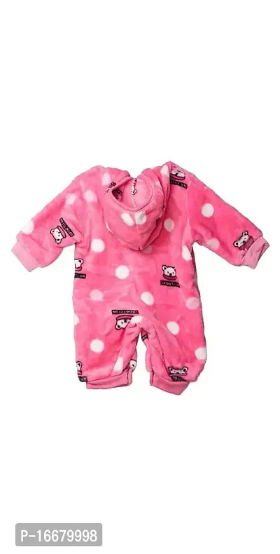 Nevy Zone Baby Boys  Baby Girls Soft Welet Rompers Pink (0-3 Months)-thumb2