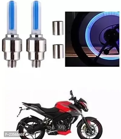 Bike Tyre Wheel Valve Blue Led Lights (Pack-2) Indicator Light For Bajaj Pulsar 200 Ns Dts-I