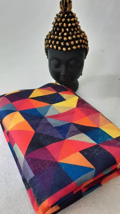 Satin Geometrical Digital Printed Blouse Fabric