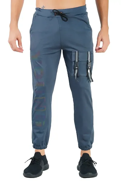 Classic Cotton Blend Solid Cargo Trousers for Men