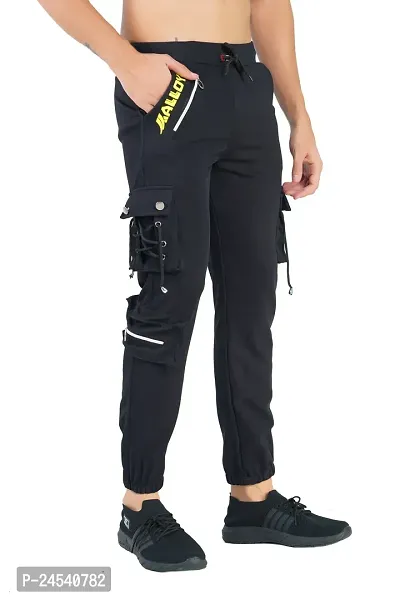 Raysx Stylish Men's Cargo Pants with Multiple Pockets for Everyday and Sports Wear-thumb3