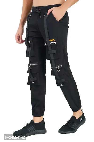 Raysx Stylish Men's Cargo Pants with Multiple Pockets for Everyday and Sports Wear-thumb3