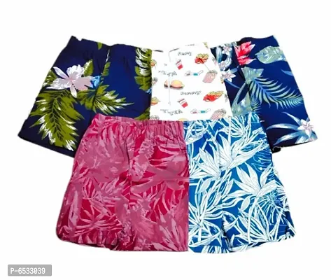 Short For Boys Casual Printed Pure Cotton PACK OF 5-thumb0