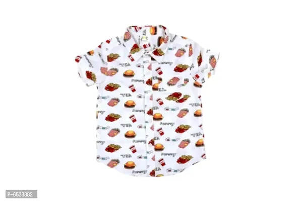 Boys Regular Fit Printed Casual Shirt-thumb0