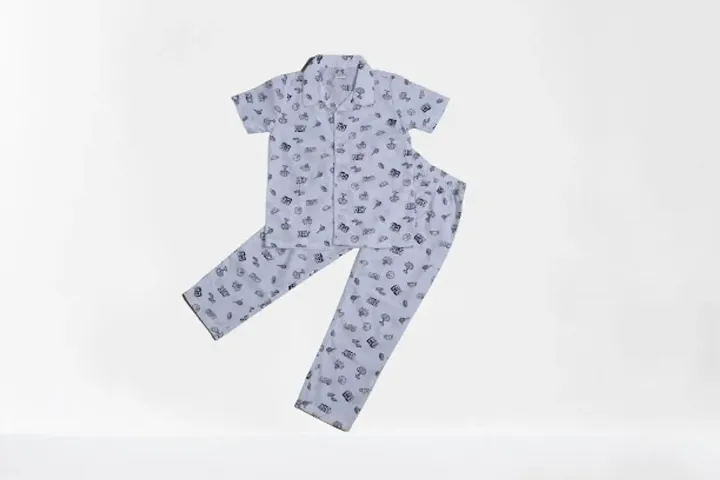 Baby Boys/ Girls Printed Pure Cotton Kids Nightwear