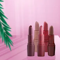 Miss rose Hot and Soft Matte Lipstick Long Lasting Moisturizer Lip Gloss Lipstick Combo Pack. (Color 3)-thumb3