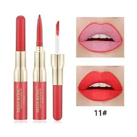 MISS ROSE Matte Lip Gloss With Lip Liner Combo Pack. (Color 1)-thumb1