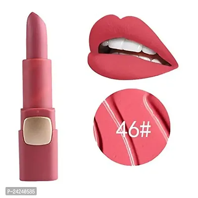 Miss rose Creme Matte Make Up Long Lasting and Waterproof Lipstick Bullet 46, brown, 3.4 g-thumb0