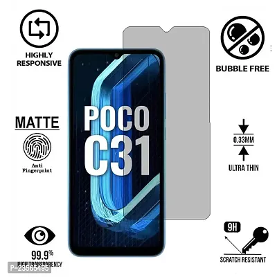 iNFiGO Anti-Scratch Matte Finish Tempered Glass, a Screen Protector compatible for POCO C31.-thumb2