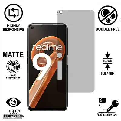 iNFiGO Anti-Scratch Matte Finish Tempered Glass, a Screen Protector compatible for Realme 9i-thumb2