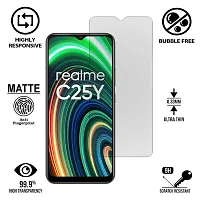 iNFiGO Anti-Scratch Matte Finish Tempered Glass, a Screen Protector compatible for Realme C25Y-thumb1