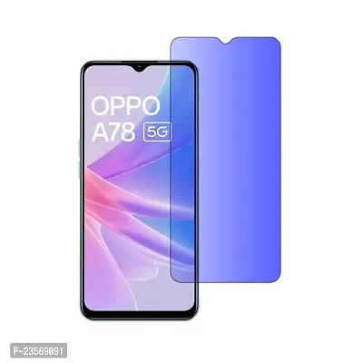 iNFiGO Anti Blue Light (Blue Light Resistant to Protect your Eyes) Tempered Glass Screen Protector for OPPO A78 5G.