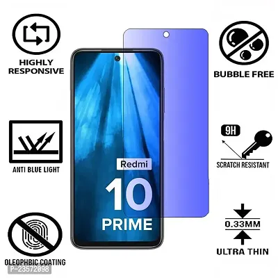 iNFiGO Blue Light Resistant Tempered Glass, a Screen Protector compatible for Redmi 10 Prime.-thumb2