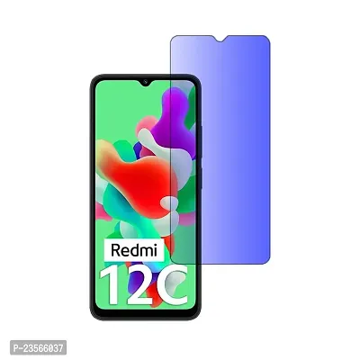 iNFiGO Anti Blue Light (Blue Light Resistant to Protect your Eyes) Tempered Glass Screen Protector for Redmi 12C.-thumb0