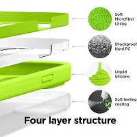 iNFiGO Silicone Back Case for Apple iPhone 13 |Liquid Silicone| Thin, Slim, Soft Rubber Gel Case | Raised Bezels for Extra Protection of Camera  Screen (Lime).-thumb2