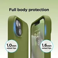 iNFiGO Silicone Back Case for Apple iPhone 14 |Liquid Silicone| Thin, Slim, Soft Rubber Gel Case | Raised Bezels for Extra Protection of Camera  Screen (Cedar Green).-thumb3