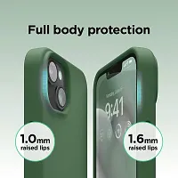 iNFiGO Silicone Back Case for Apple iPhone 14 |Liquid Silicone| Thin, Slim, Soft Rubber Gel Case | Raised Bezels for Extra Protection of Camera  Screen (Dark Greeen).-thumb3