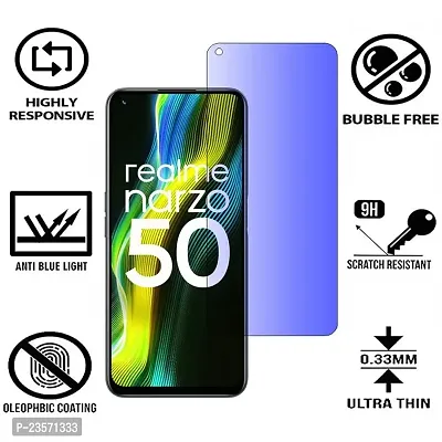 iNFiGO Blue Light Resistant Tempered Glass, a Screen Protector compatible for Realme Narzo 50-thumb2