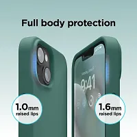 iNFiGO Silicone Back Case for Apple iPhone 13 |Liquid Silicone| Thin, Slim, Soft Rubber Gel Case | Raised Bezels for Extra Protection of Camera  Screen (Teal).-thumb3