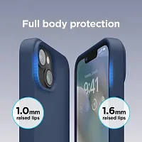 iNFiGO Silicone Back Case for Apple iPhone 14 |Liquid Silicone| Thin, Slim, Soft Rubber Gel Case | Raised Bezels for Extra Protection of Camera  Screen (Navy Blue).-thumb3