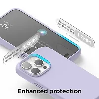 iNFiGO Silicone Back Case for Apple iPhone 15 Pro |Liquid Silicone| Thin, Slim, Soft Rubber Gel Case | Raised Bezels for Extra Protection of Camera  Screen (Lavender).-thumb3