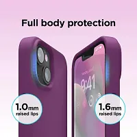 iNFiGO Silicone Back Case for Apple iPhone 14 |Liquid Silicone| Thin, Slim, Soft Rubber Gel Case | Raised Bezels for Extra Protection of Camera  Screen (Purple).-thumb3