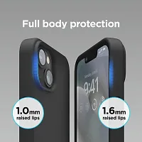 iNFiGO Silicone Back Case for Apple iPhone 14 |Liquid Silicone| Thin, Slim, Soft Rubber Gel Case | Raised Bezels for Extra Protection of Camera  Screen (Black).-thumb3