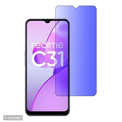 iNFiGO Blue Light Resistant Tempered Glass, a Screen Protector compatible for Realme C31