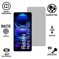 iNFiGO Anti-Scratch Matte Finish Tempered Glass, a Screen Protector compatible for Redmi Note 12 Pro 5G.-thumb1