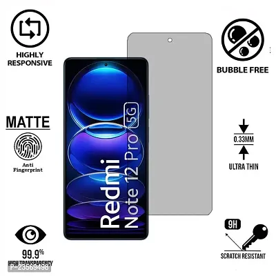 iNFiGO Anti-Scratch Matte Finish Tempered Glass, a Screen Protector compatible for Redmi Note 12 Pro 5G.-thumb2