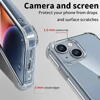 iNFiGO Silicone Back Case for Apple iPhone 14 |Liquid Silicone| Thin, Slim, Soft Rubber Gel Case | Raised Bezels for Extra Protection of Camera  Screen (Tranparent).-thumb1