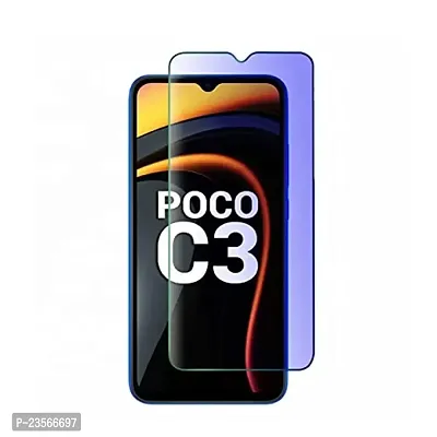iNFiGO Blue Light Resistant Tempered Glass, a Screen Protector compatible for POCO C3.-thumb0