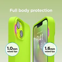 iNFiGO Silicone Back Case for Apple iPhone 14 |Liquid Silicone| Thin, Slim, Soft Rubber Gel Case | Raised Bezels for Extra Protection of Camera  Screen (Lime).-thumb3