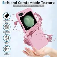 iNFiGO for Samsung Galaxy Z Flip 5 5G Phone Case |Liquid Silicone| Thin, Slim, Soft Rubber Gel Case | Raised Bezels for Extra Protection of Camera  Screen (Pink).-thumb2