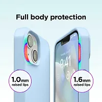 iNFiGO Silicone Back Case for Apple iPhone 14 |Liquid Silicone| Thin, Slim, Soft Rubber Gel Case | Raised Bezels for Extra Protection of Camera  Screen (Light Blue).-thumb3