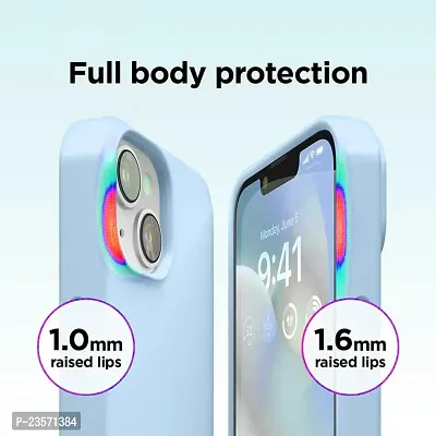 iNFiGO Silicone Back Case for Apple iPhone 14 |Liquid Silicone| Thin, Slim, Soft Rubber Gel Case | Raised Bezels for Extra Protection of Camera  Screen (Light Blue).-thumb4