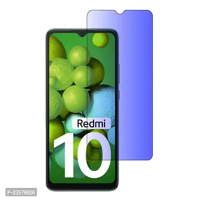 iNFiGO Blue Light Resistant Tempered Glass, a Screen Protector compatible for Redmi 10.-thumb0