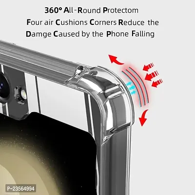 iNFiGO Wireless Charging Back Cover for Samsung Galaxy Z Flip 5 5G, | Military-Grade Protective Case| Hard Back  Soft Bumper | Raised Bezels for Extra Protection of Camera  Screen (Clear).-thumb4