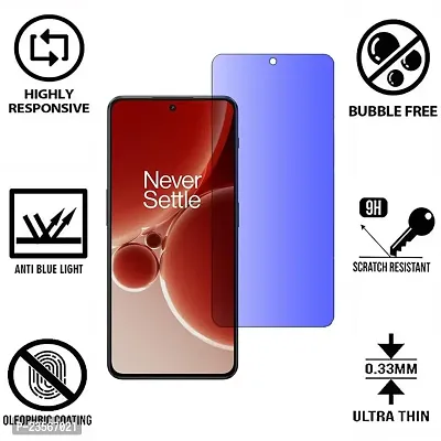 iNFiGO Anti Blue Light (Blue Light Resistant to Protect your Eyes) Tempered Glass Screen Protector for OnePlus Nord 3.-thumb2