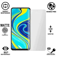 iNFiGO Anti-Scratch Matte Finish Tempered Glass, a Screen Protector compatible for Redmi Note 9 Pro.-thumb1