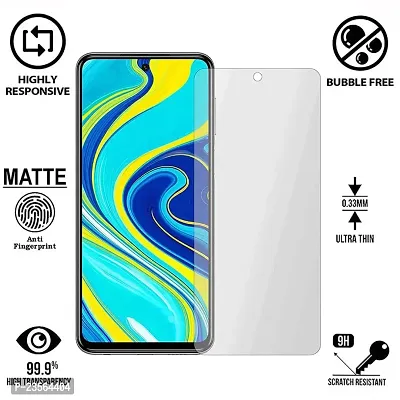 iNFiGO Anti-Scratch Matte Finish Tempered Glass, a Screen Protector compatible for Redmi Note 9 Pro.-thumb2