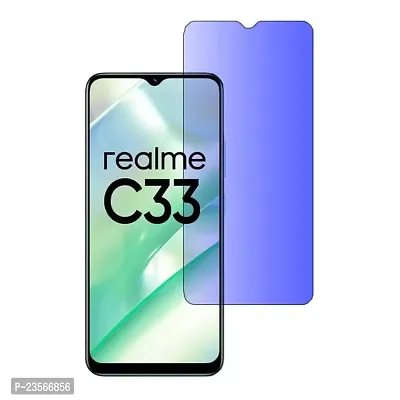 iNFiGO Blue Light Resistant Tempered Glass, a Screen Protector compatible for Realme C33-thumb0