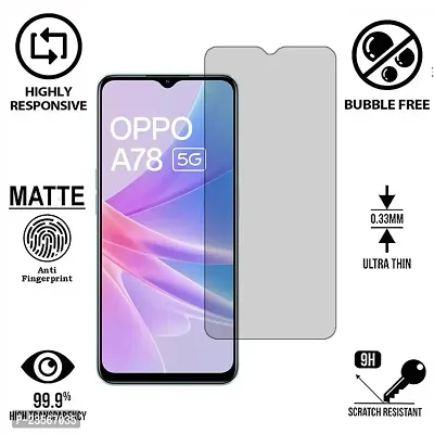 iNFiGO Frosted Matte Finish (Anti-Scratch) Tempered Glass Screen Protector for OPPO A78 5G.-thumb2